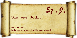 Szarvas Judit névjegykártya